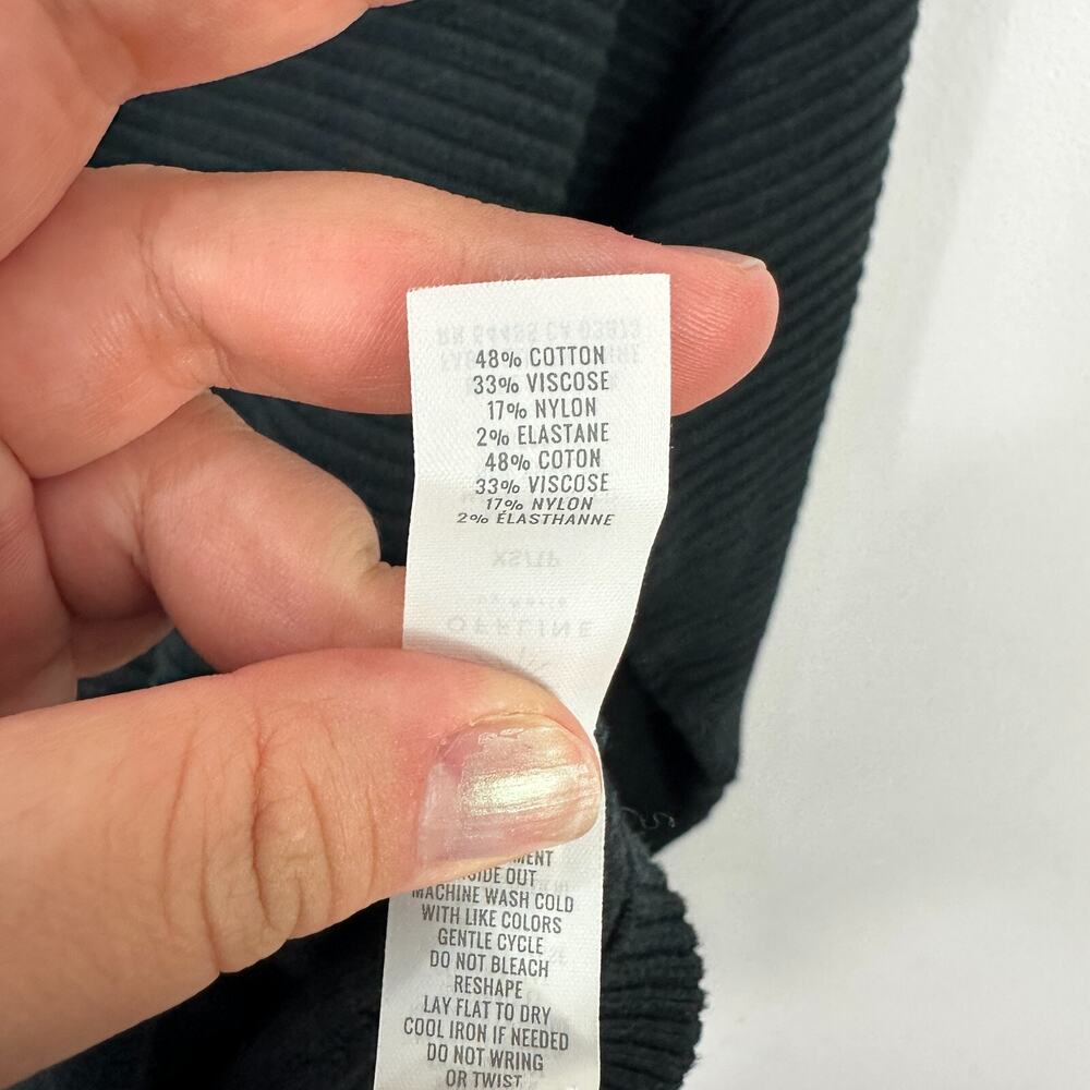 Offline by Aerie‎ Ribbed Half Zip Pullover Sweater Womens XS Black Oversized - Picture 5 of 6